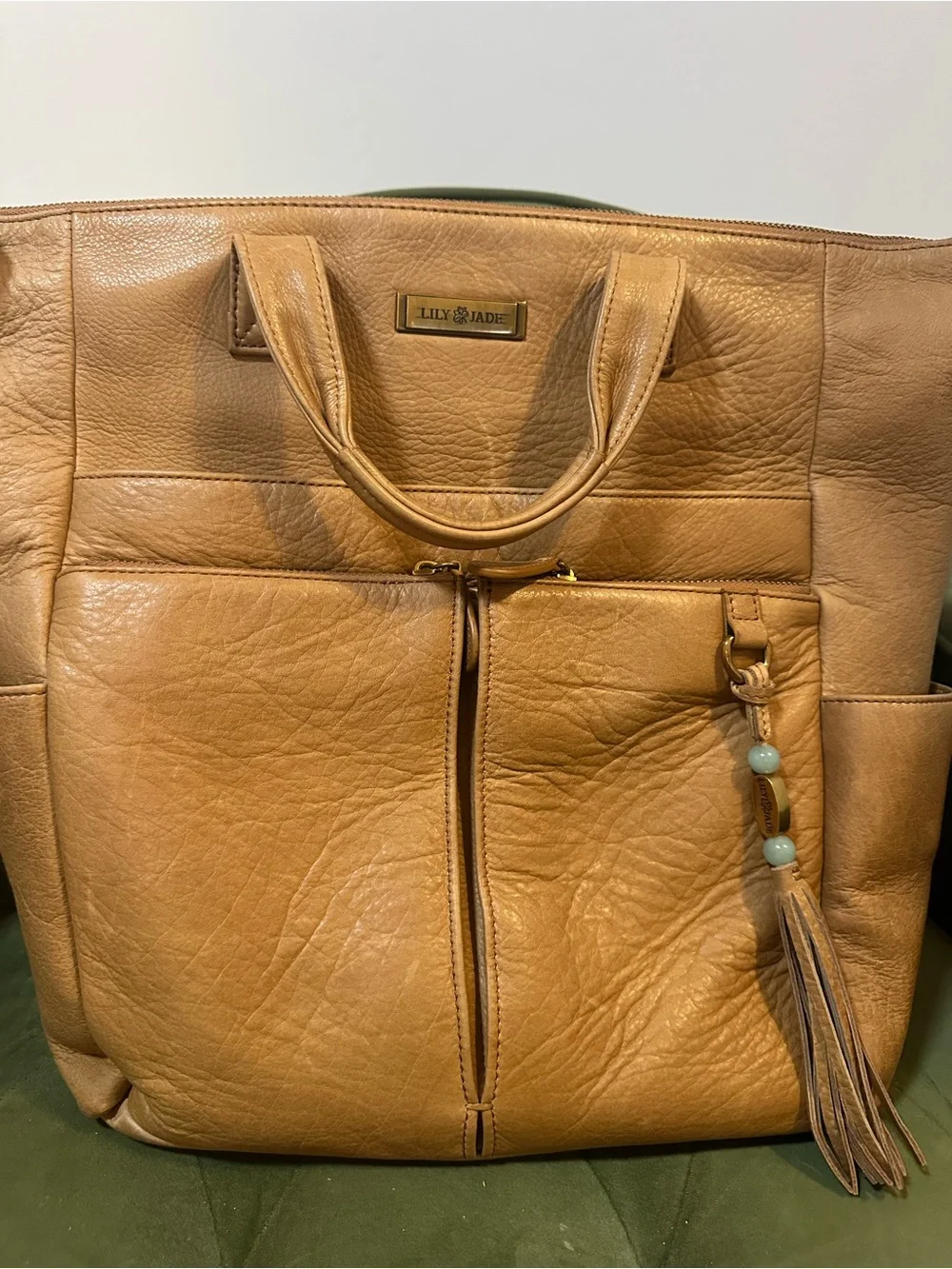 Lily & Jade Diaper Convertible leather Backpack